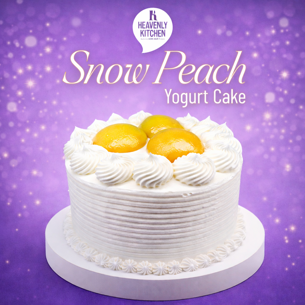 Snow Peach Yogurt Cake heavenly kitchen